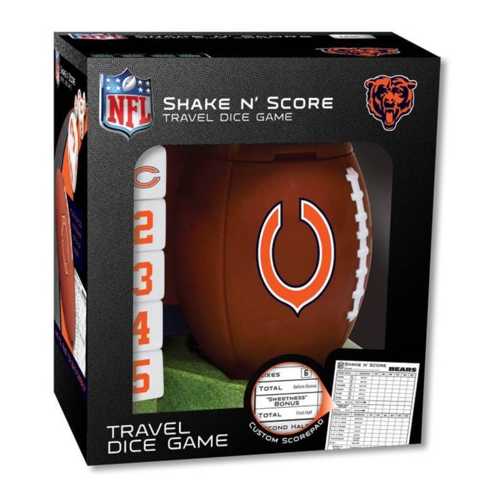 Shake N'  Score Travel Dice Game CHICAGO BEARS FOOTBALL NFL